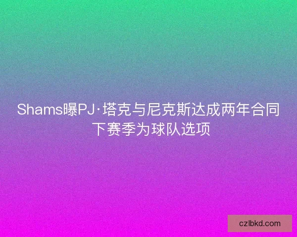 Shams曝PJ·塔克与尼克斯达成两年合同 下赛季为球队选项